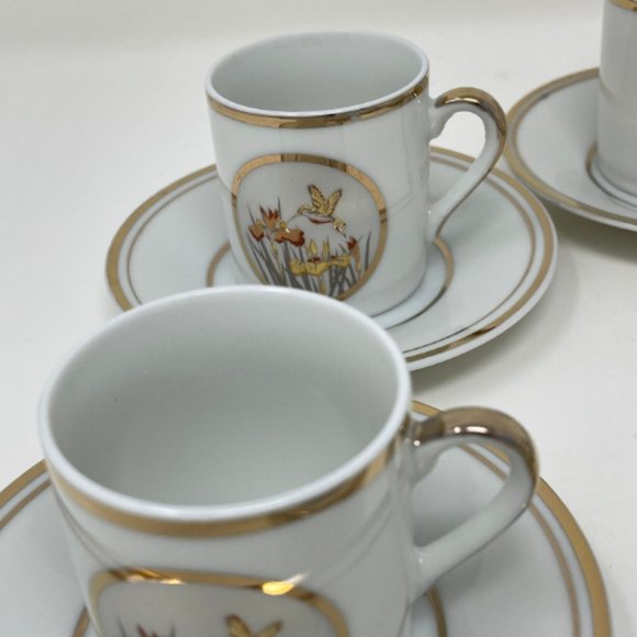 Vintage Empress by Haruta Japan Teacups and Saucers Set of 6 Demitasse Green Tea - Picture 4 of 9